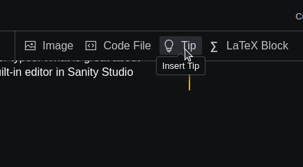 Cut screenshot of my Sanity Studio editor.